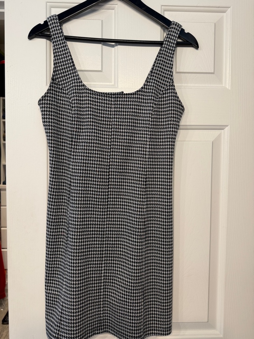 SO Black & White Houndstooth Mini Dress